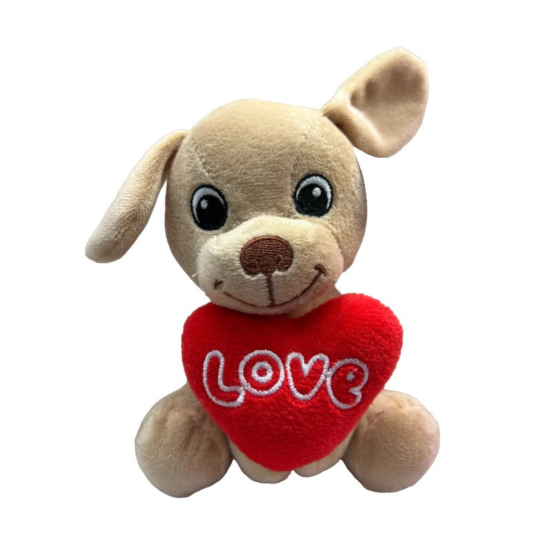 Peluche Perro Sentado Love Corazón Labrador