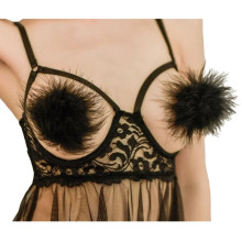 Pezoneras Pluma Marabú Negras