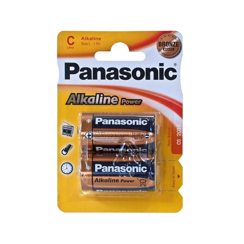 Pilas Alcalinas Panasonic Power LR14 Blíster 2 Unidades