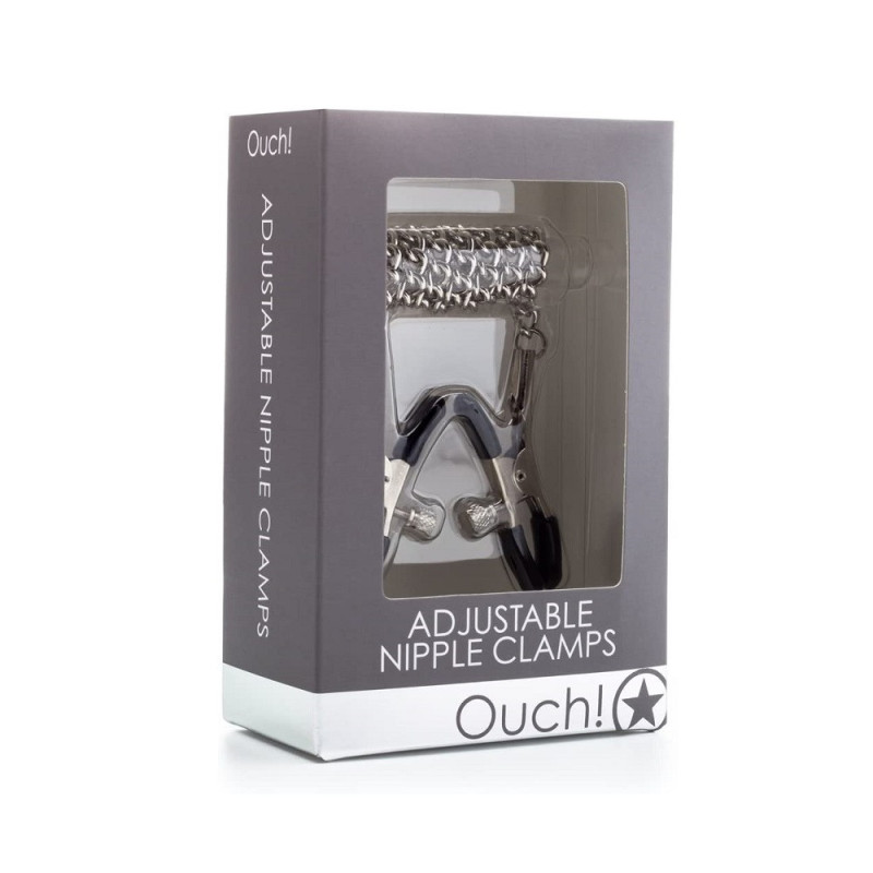 Pinzas Pezones Cadena Ouch Plateadas