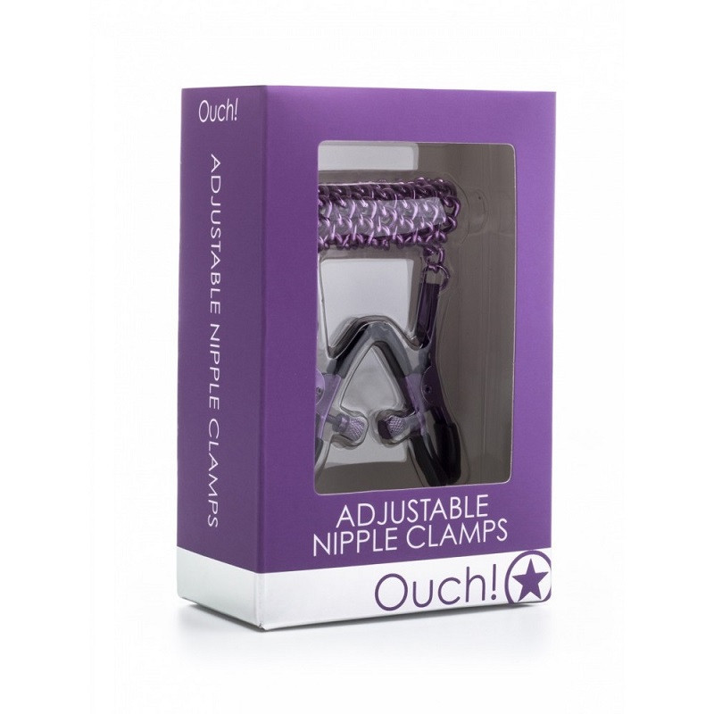 Pinzas Pezones Cadena Ouch Violetas