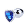Plug Anal Metal Corazón Azul Talla M