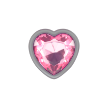 Plug Anal Metal Corazón Rosa Talla S