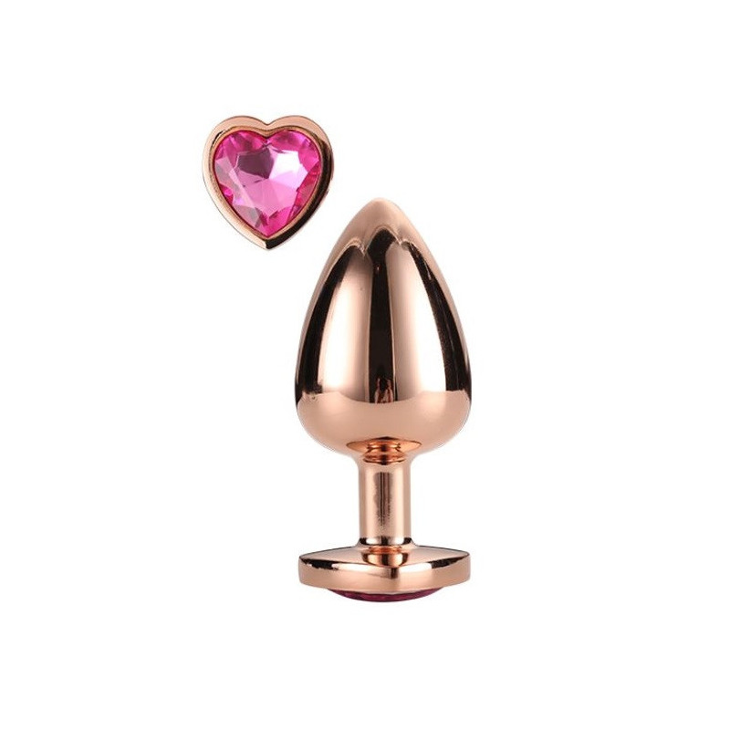 Plug Anal Metal Gleaming Love Rose Gold Dream Toys M