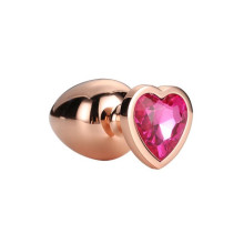 Plug Anal Metal Gleaming Love Rose Gold Dream Toys M