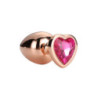 Plug Anal Metal Gleaming Love Rose Gold Dream Toys M