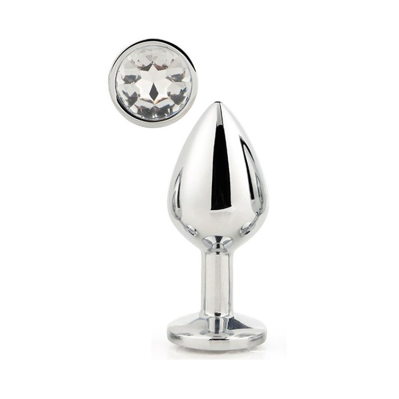 Plug Anal Metal Gleaming Love Silver Dream Toys L