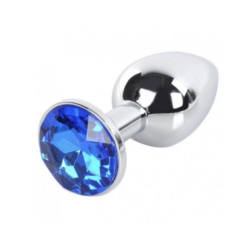 Plug Anal Metal Strass Azul Nezend Talla L