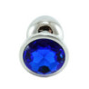Plug Anal Metal Strass Azul Nezend Talla L