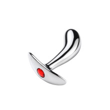 Plug Anal Metal Strass Rojo Tope Ancla