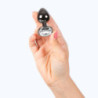 Plug Anal Metal Strass Transparente Caja Talla S