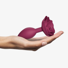 Plug Anal Silicona Con Flor Open Roses Love To Love Plum Start Talla M
