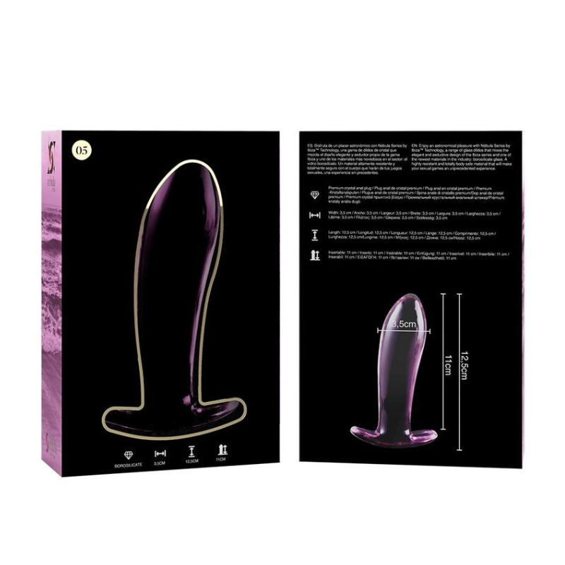 Plug De Cristal Modelo 5 Rosa