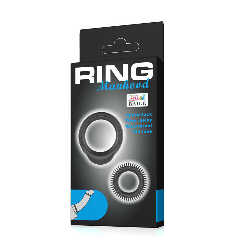 Set 2 Anillos Ring Manhood Silicona
