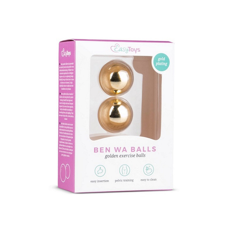 Set 2 Bolas Metálicas Gold Ben Wa Balls 25 mm