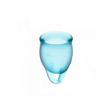 Set 2 Copas Menstruales Satisfyer Feel Confident Turquesa