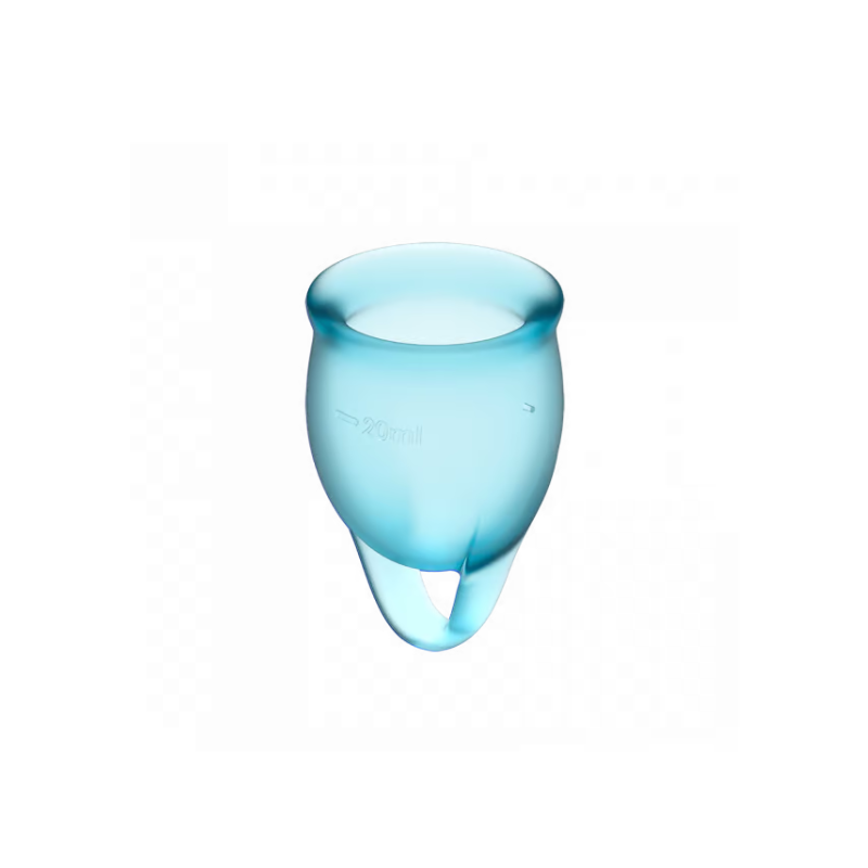 Set 2 Copas Menstruales Satisfyer Feel Confident Turquesa