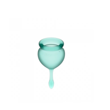 Set 2 Copas Menstruales Satisfyer Feel Good Verde Claro