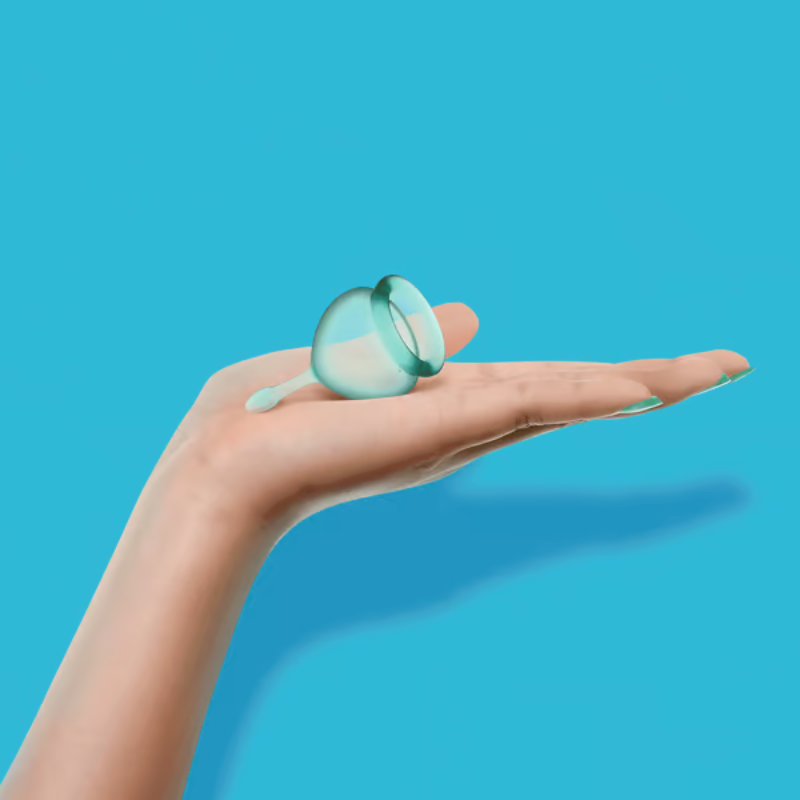 Set 2 Copas Menstruales Satisfyer Feel Good Verde Claro