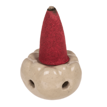 Set 20 Conos Incienso Reflujo + Soporte Ceramica Lavanda