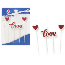 Set Velas Love Corazones