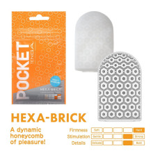 1 Pocket Stroker Tenga Hexa-Brick Naranja