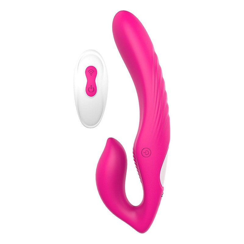 Strapless Arnés Femenino Doble Con Vibración Dream Toys Double Dipper Control Remoto Recargable