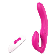 Strapless Arnés Femenino Doble Con Vibración Dream Toys Double Dipper Control Remoto Recargable