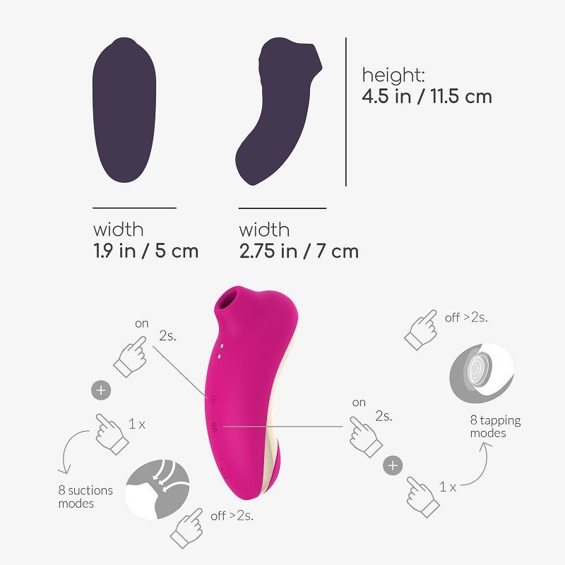 Succionador Y Estimulador Pulsante Clítoris Supernova Crushious Rosa