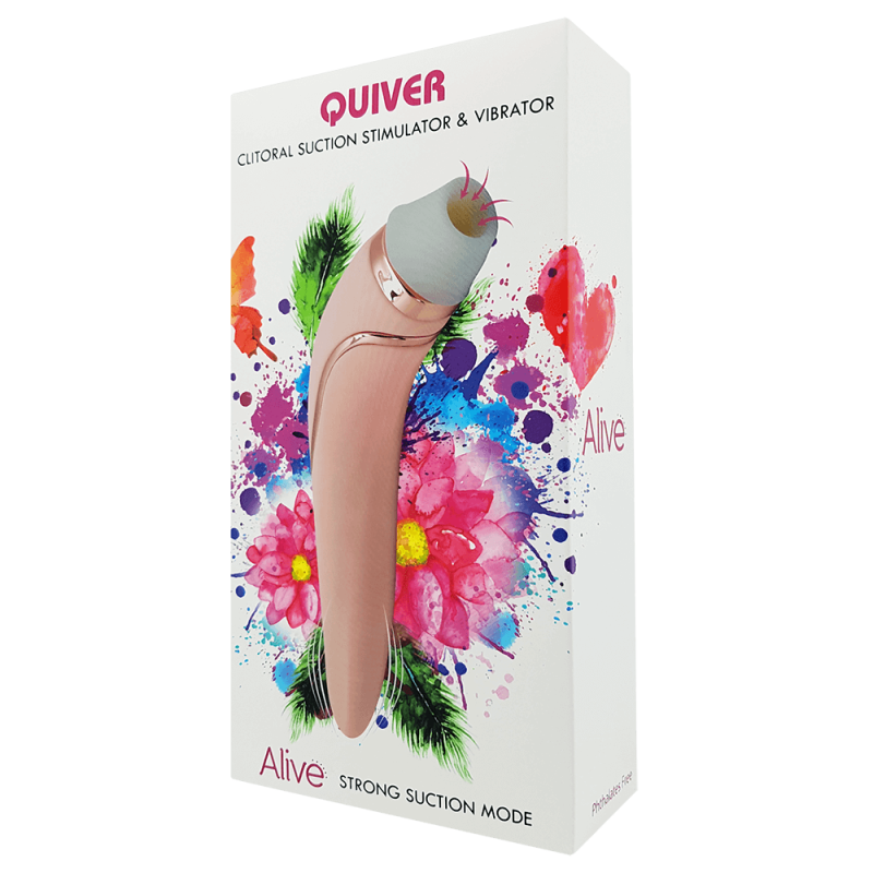 Succionador y Vibrador Alive Quiver Rosa