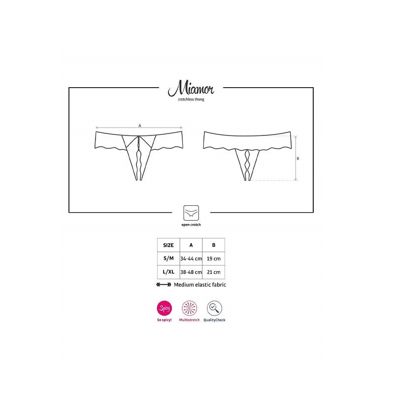 Tanga Abierto De Obsessive Negro Miamor