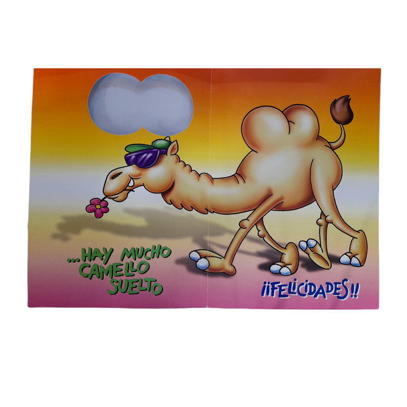 Tarjeta  En esta Playa...Hay Mucho Camello Suelto