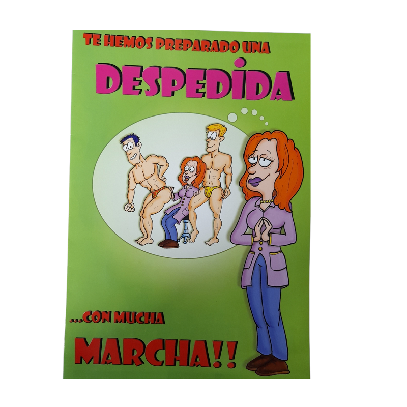 Tarjeta Te hemos preparado una despedida... con mucha marcha