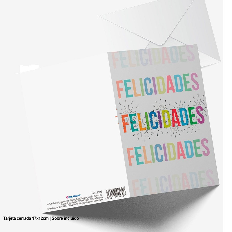 Tarjeta Felicidades Destellos Plateados
