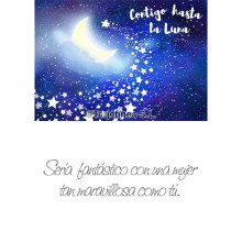 Tarjetín Contigo Hasta La Luna