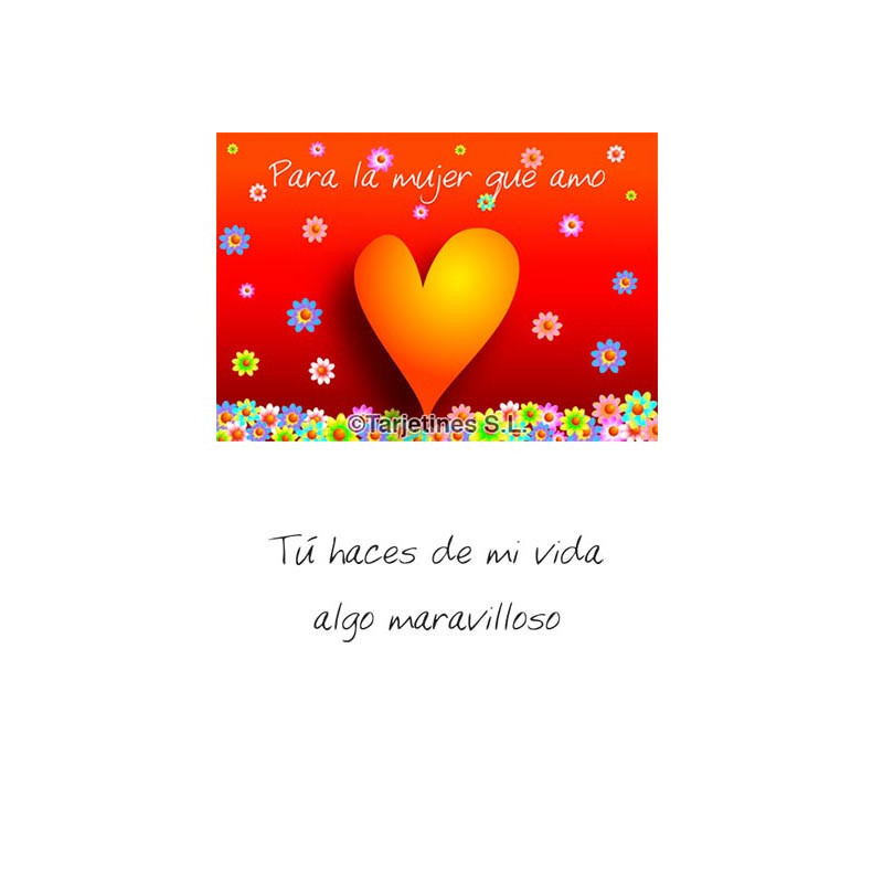 Tarjetín Para La Mujer Que Amo