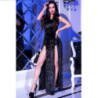 Vestido Largo Chilirose CR-4302 Negro Con Capucha Y Braguita