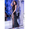 Vestido Largo Chilirose CR-4302 Negro Con Capucha Y Braguita