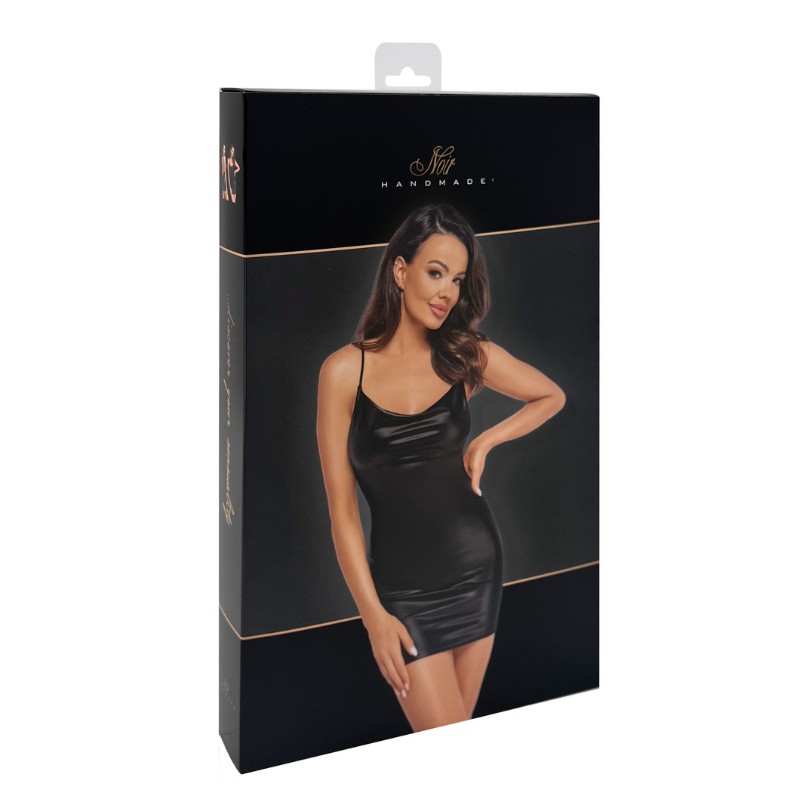 Vestido Noir Handmade Wetlook F307