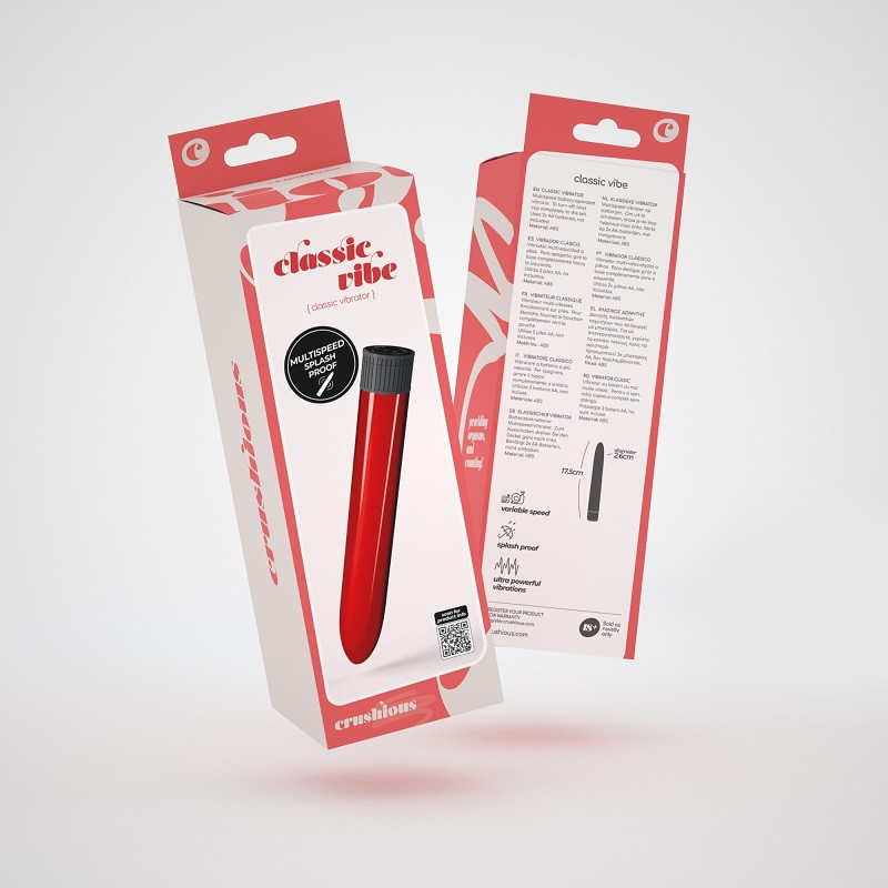 Vibrador De Pilas Classic Vibe Rojo Crushious