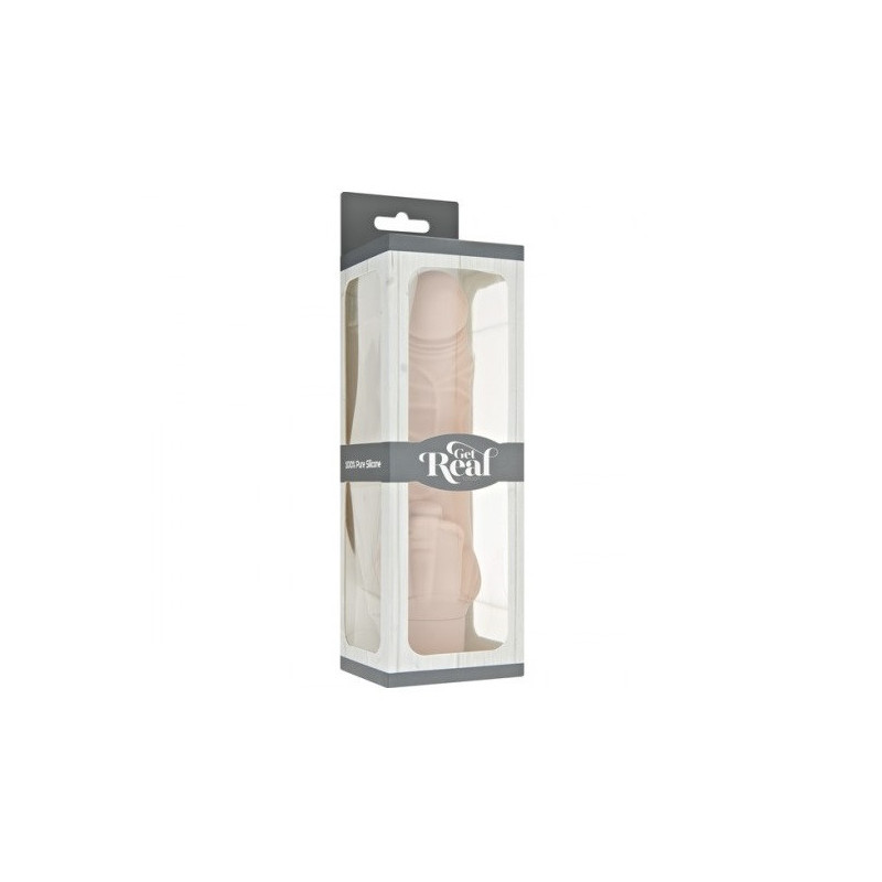 Vibrador De Pilas Get Real Silicona Classic Textura Beis