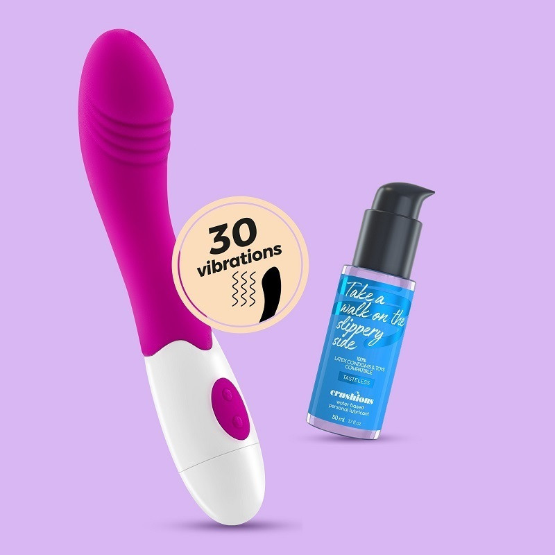 Vibrador De Pilas Growlie + Lubricante Crushious