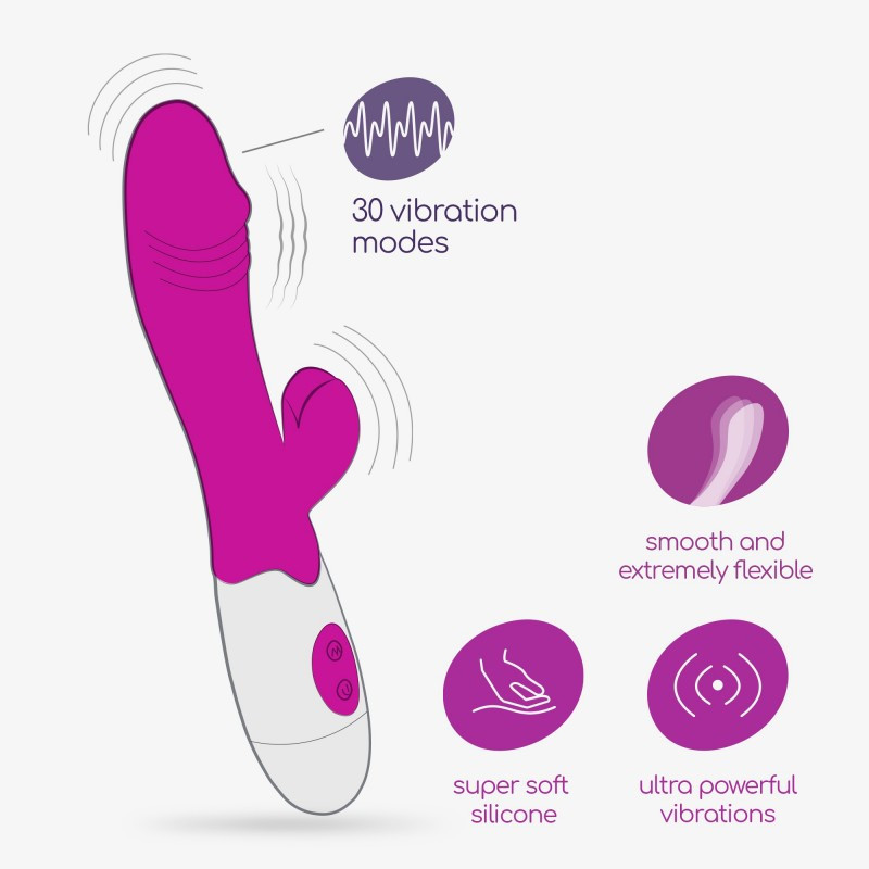 Vibrador Doble Estimulación De Pilas Crushious Lollipop  + Lubricante
