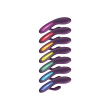 Vibrador Doble Estimulación Recargable Luz Rabbit Splendor Morado