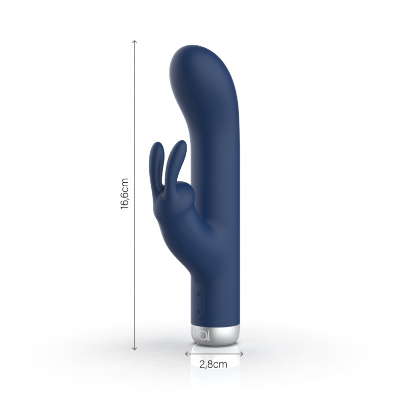 Vibrador Doble Estimulación Recargable Mai Rabbit Attraction Silver Edition