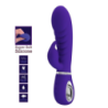 Vibrador Doble Estimulación Recargable Super Soft Silicone Prescott Pretty Love