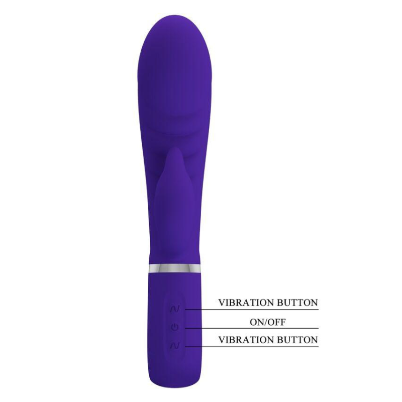 Vibrador Doble Estimulación Recargable Super Soft Silicone Prescott Pretty Love