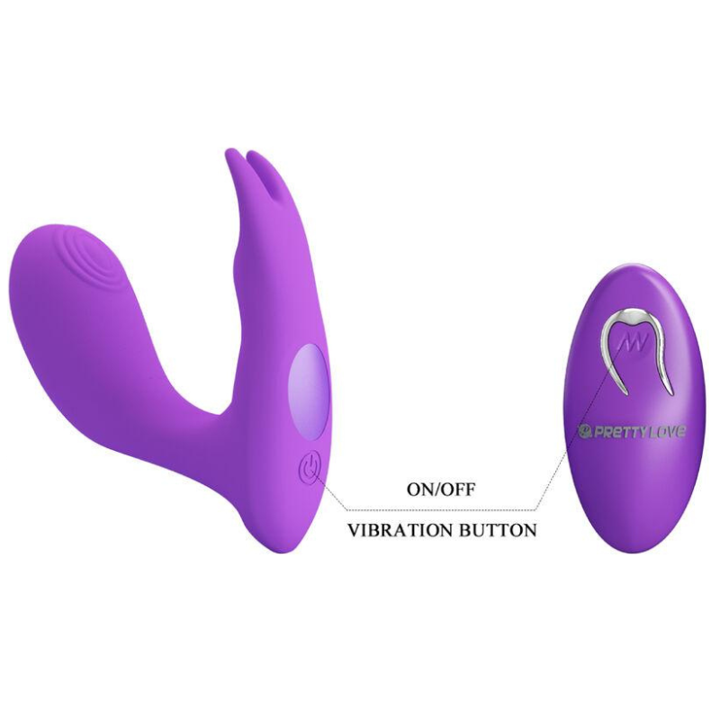 Vibrador Doble Estimulacón Recargable Control Remoto Idabelle Pretty Love