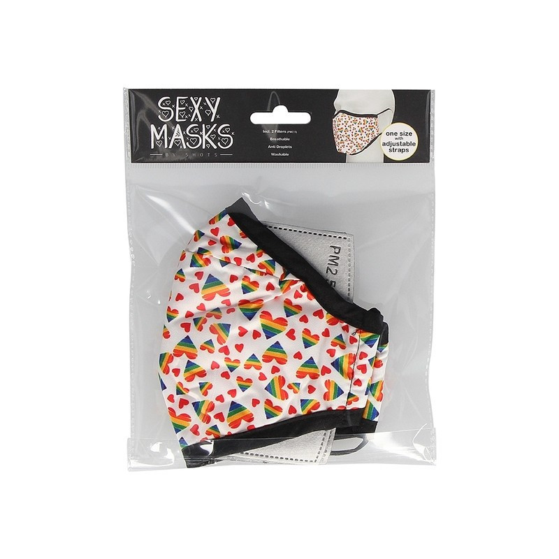 Accesorio Sexy Mask By Shots MSK 002 Corazones Arcoíris