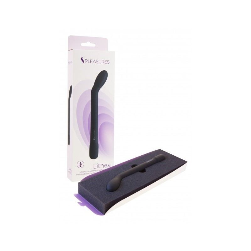 Vibrador Recargable Masajeador Punto G Lithea Negro